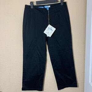 Guy Harvey Women Pants Black Stretch‎ Twill Side Zip 4